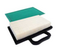 Tractor air filter with green top cover on a white background