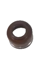 Brown rubber washer on a white background