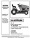 944.60433 Manual for Craftsman 22 HP 46" Lawn Tractor - NO PARTS LIST